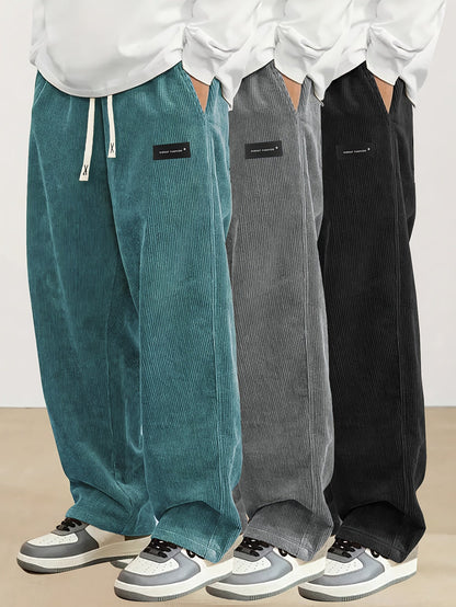 Men's Black+Black+Brown Pants - product view 47