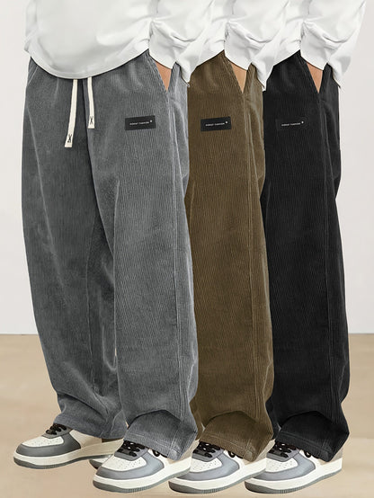 Men's Black+Black+Brown Pants - product view 46