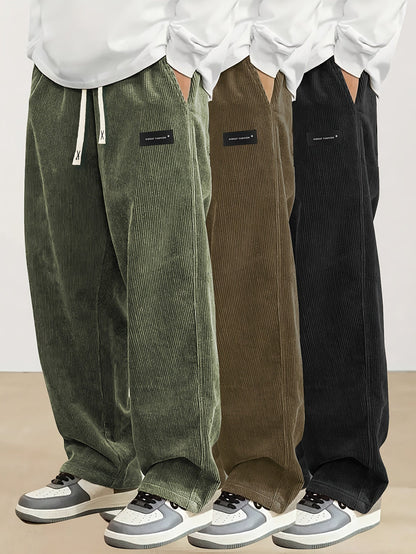 Men's Black+Black+Brown Pants - product view 53