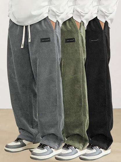 Men's Black+Black+Brown Pants - product view 55