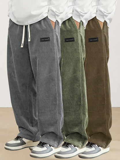 Men's Black+Black+Brown Pants - product view 49