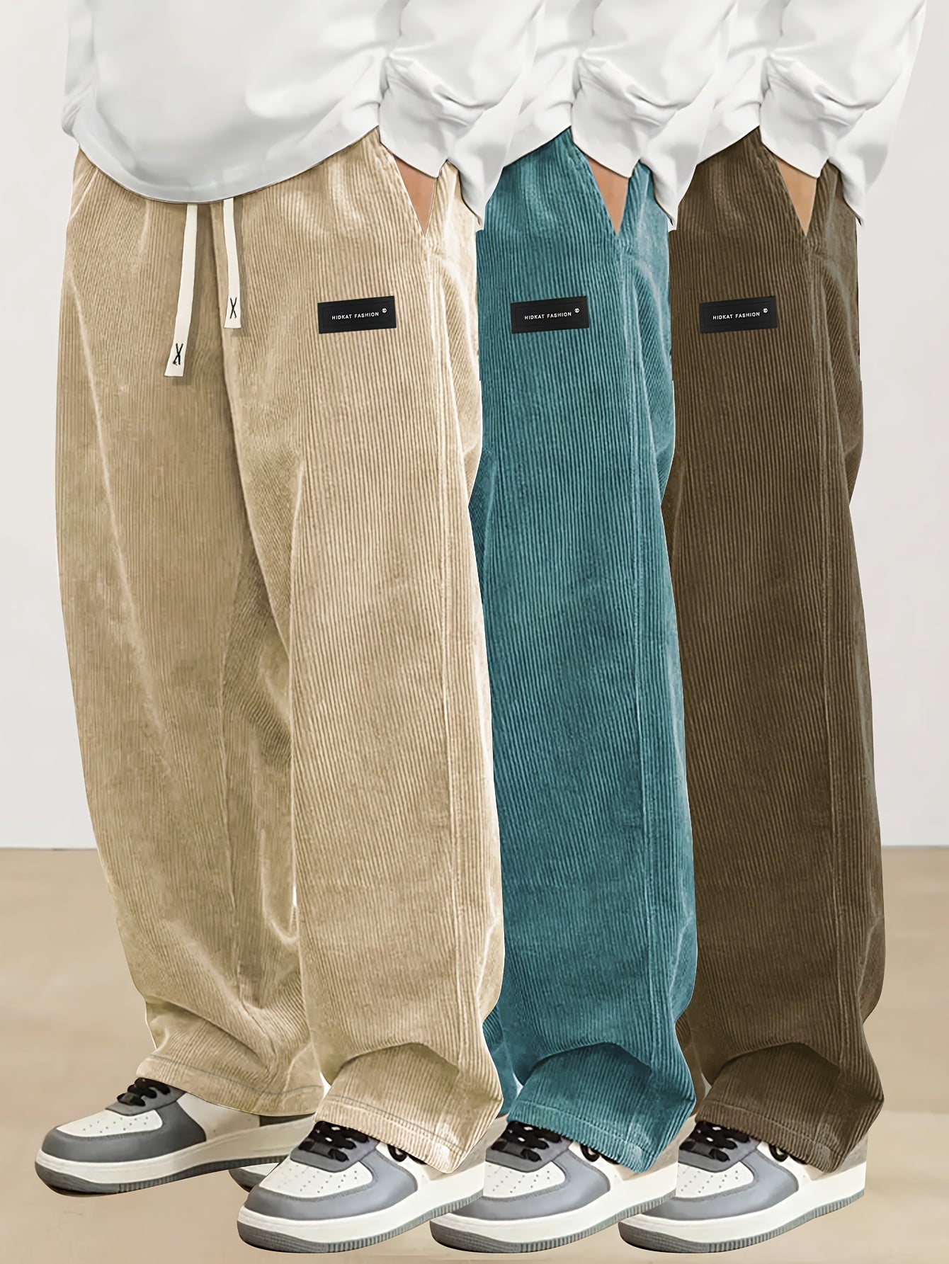 Men's Black+Black+Brown Pants - product view 28