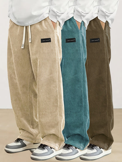 Men's Black+Black+Brown Pants - product view 28
