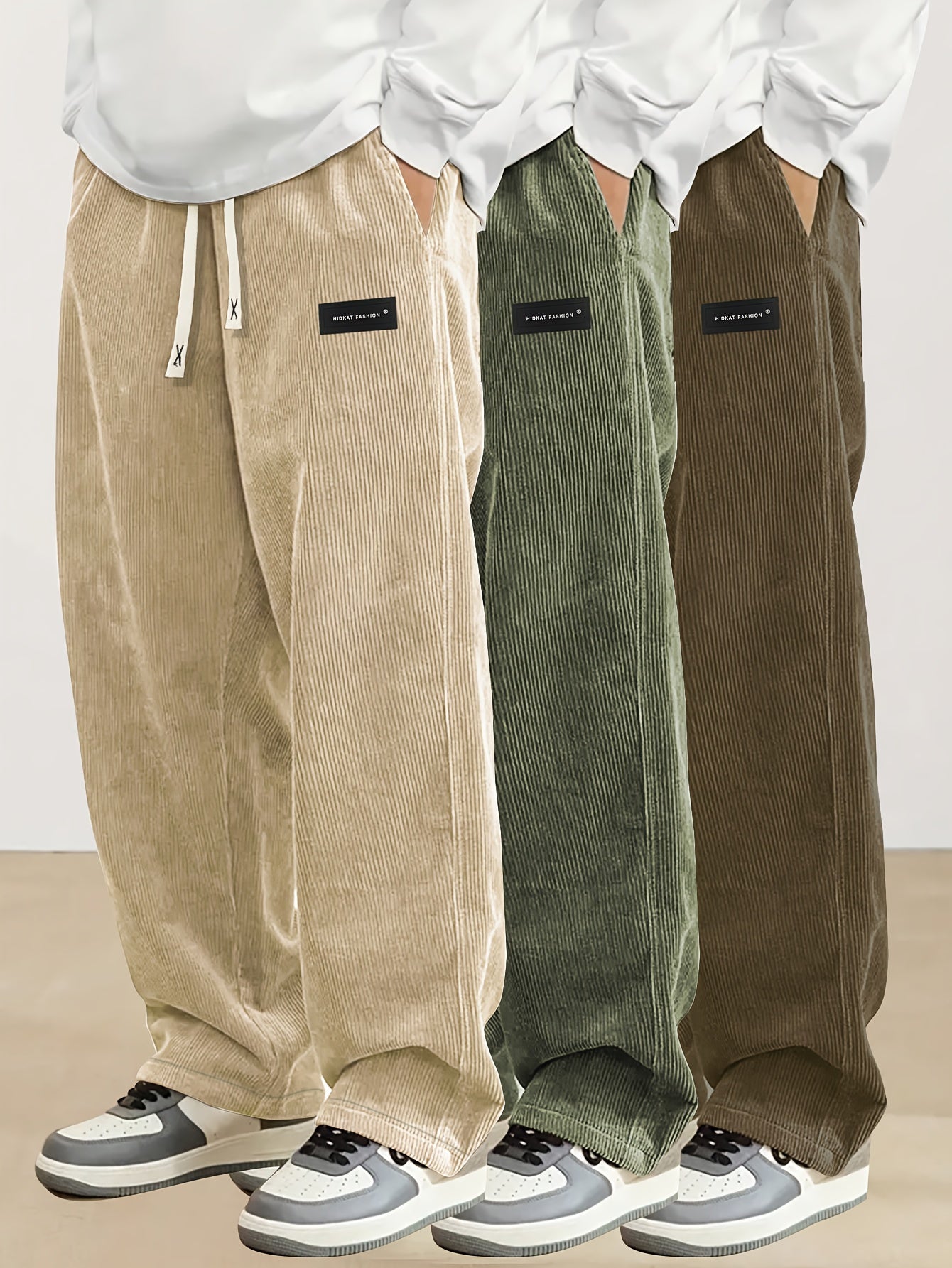 Men's Black+Black+Brown Pants - product view 30
