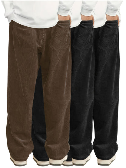 Men's Black+Black+Brown Pants - product view 11