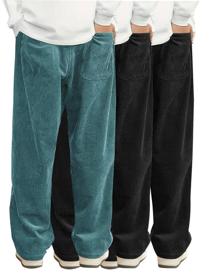 Men's Black+Black+Brown Pants - product view 19