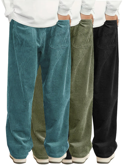 Men's Black+Black+Brown Pants - product view 27