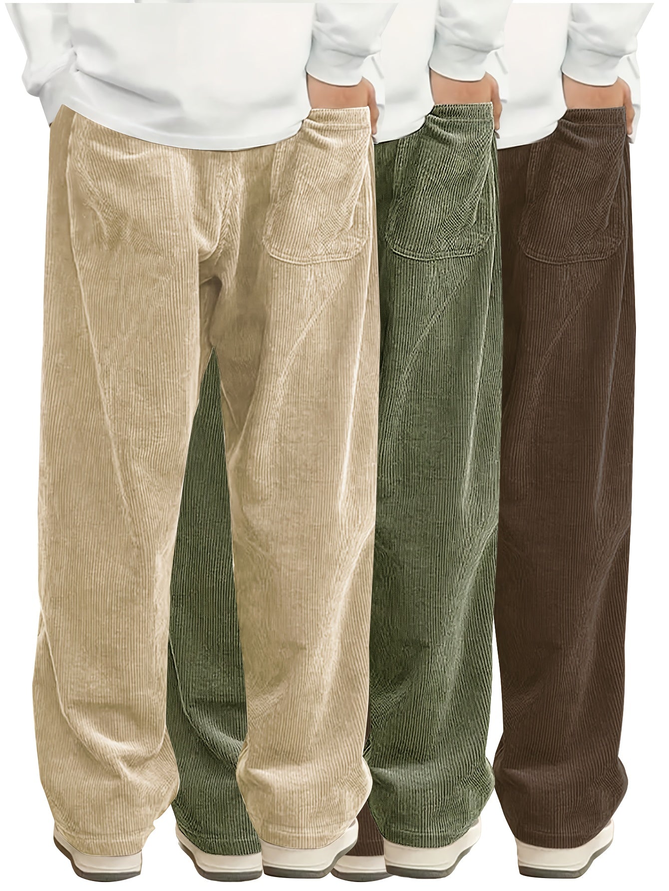 Men's Black+Black+Brown Pants - product view 31