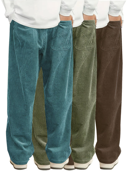 Men's Black+Black+Brown Pants - product view 35