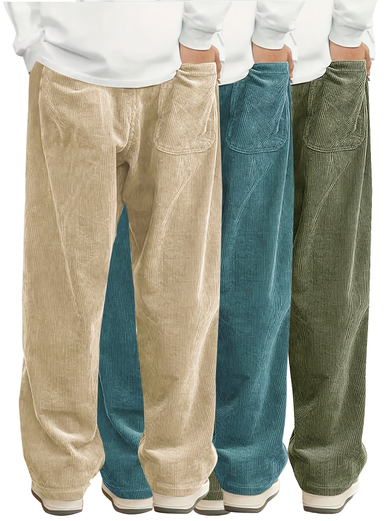 Men's Black+Black+Brown Pants - product view 39