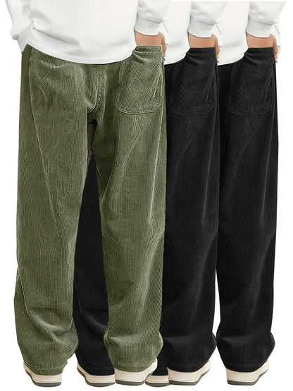 Men's Black+Black+Brown Pants - product view 41