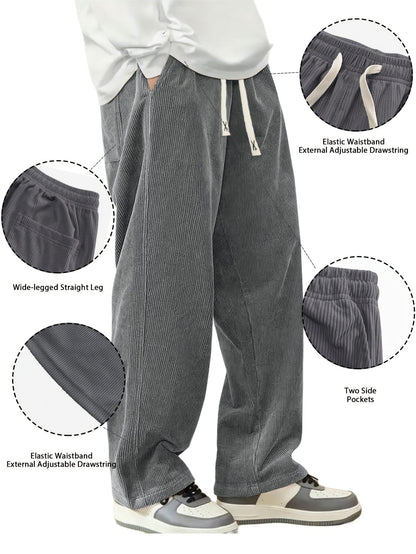 Men's Black+Black+Brown Pants - product view 44