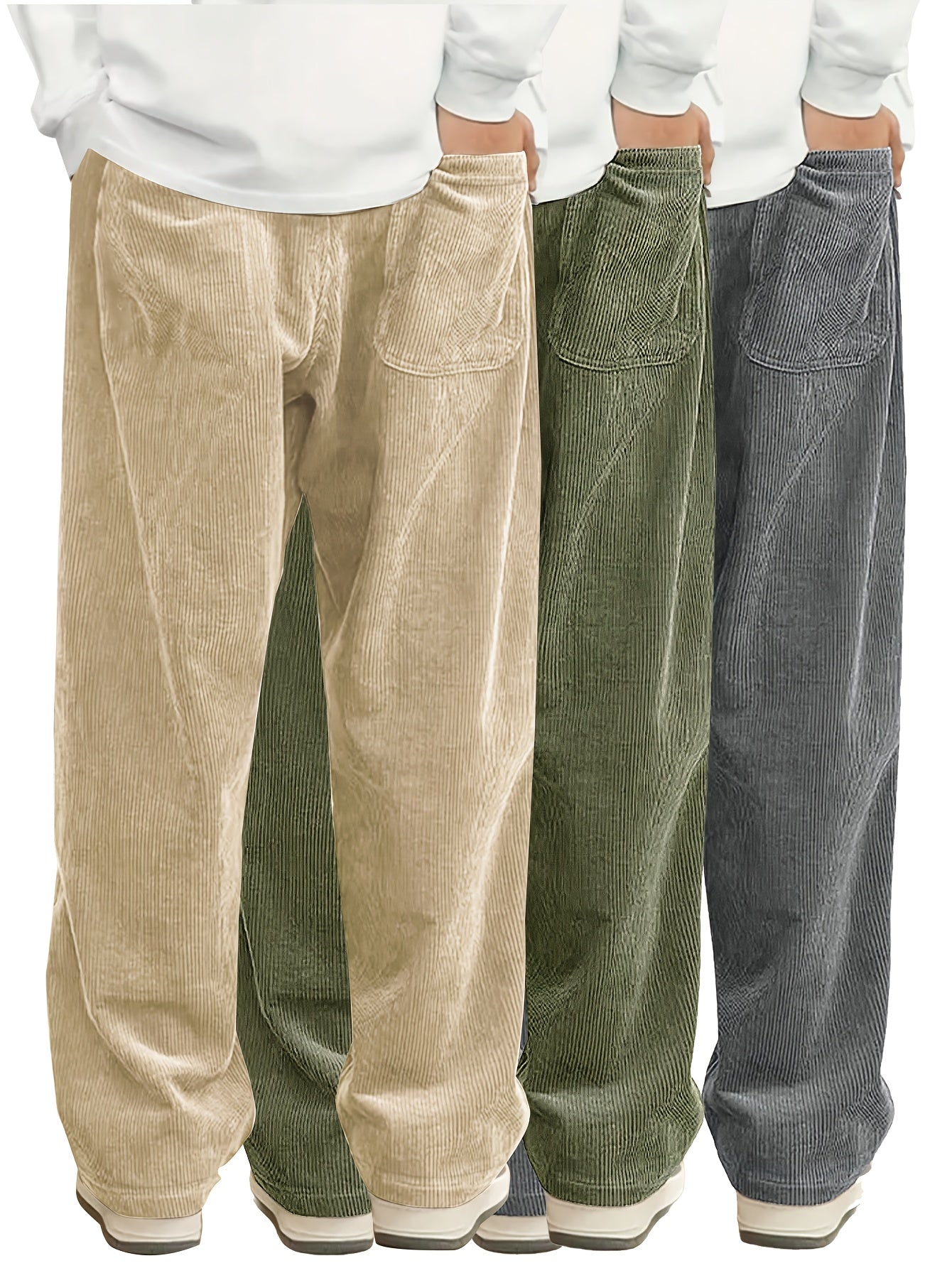 Men's Black+Black+Brown Pants - product view 5
