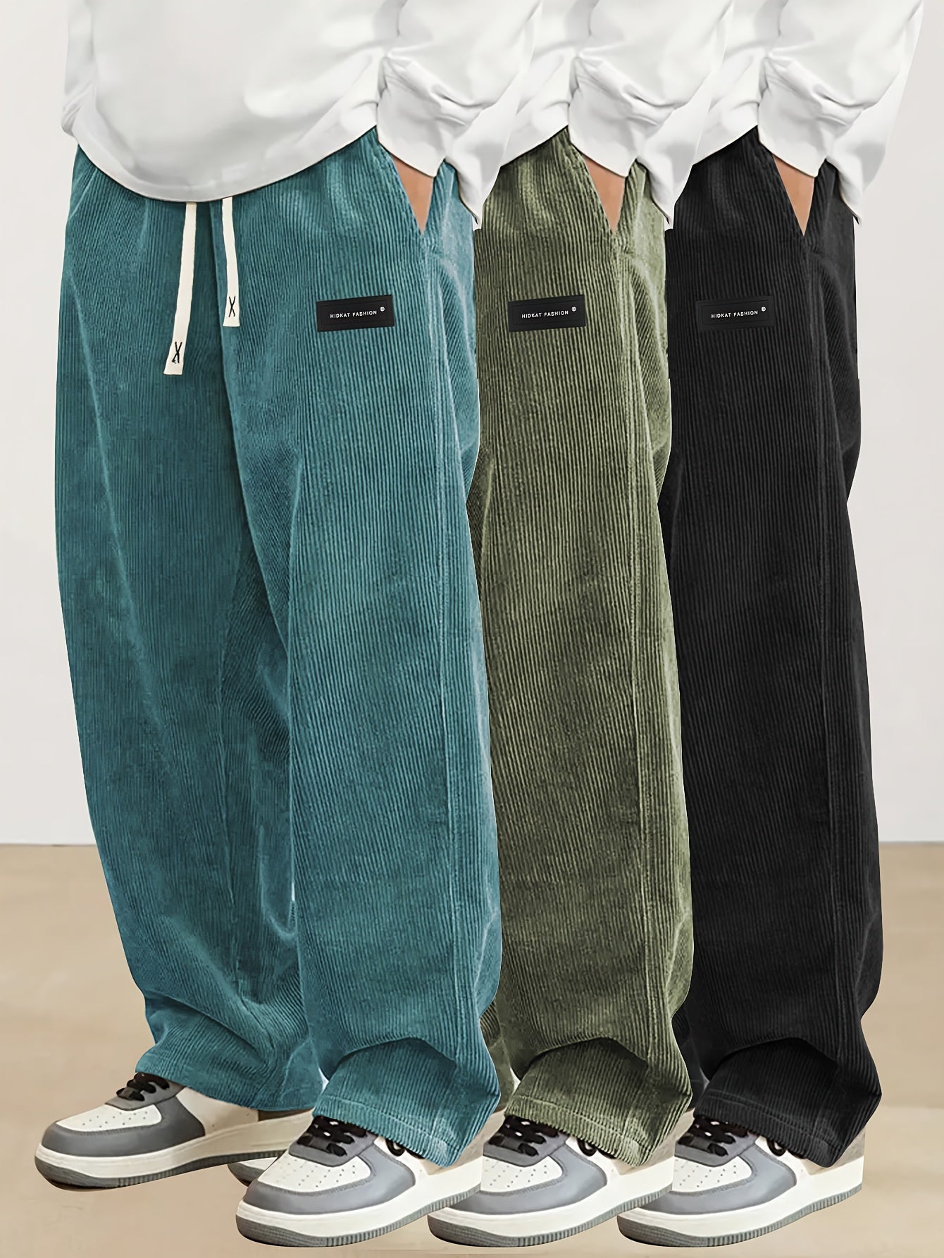 Men's Black+Black+Brown Pants - product view 6