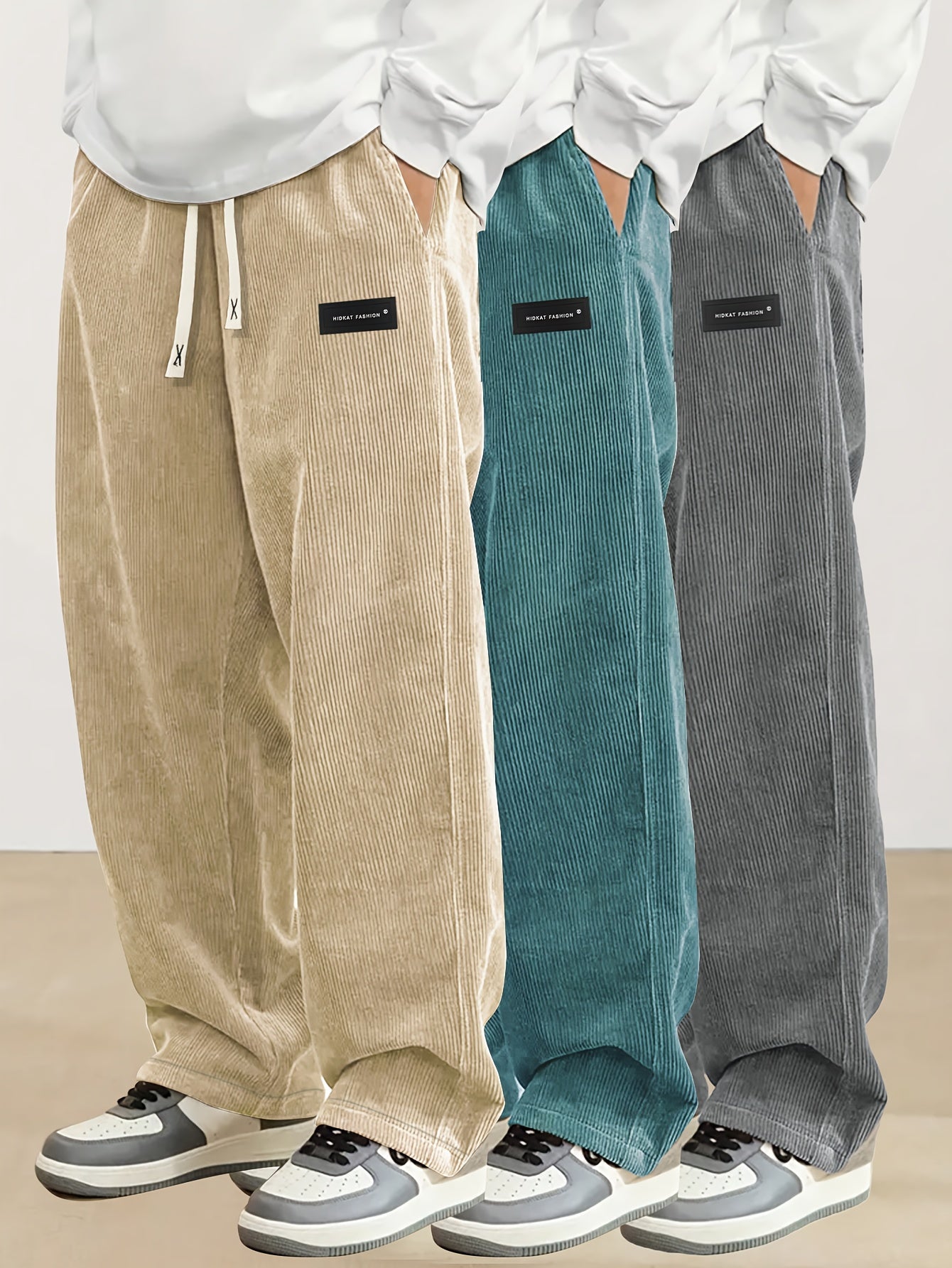 Men's Black+Black+Brown Pants - product view 50
