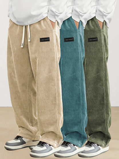 Men's Black+Black+Brown Pants - product view 38