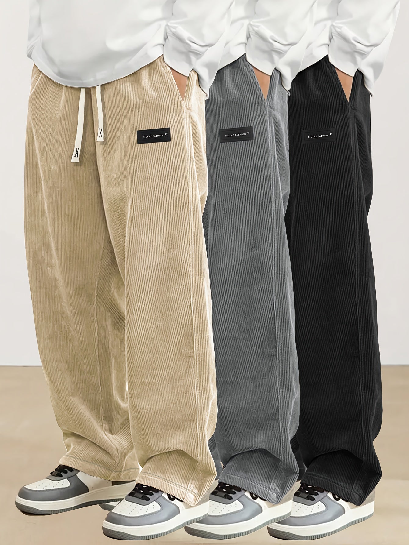 Men's Black+Black+Brown Pants - product view 1