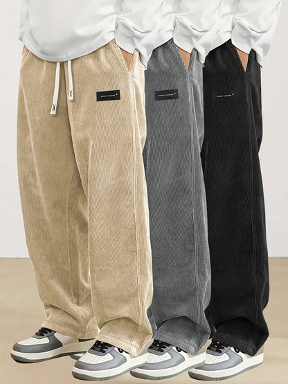 Men's Black+Black+Brown Pants - product view 1