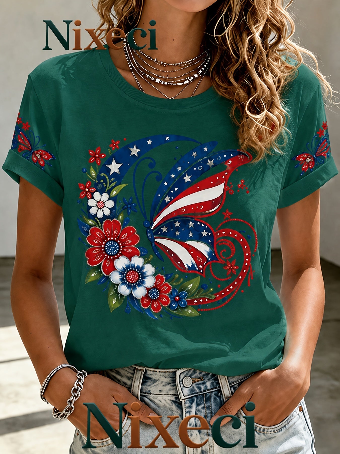 Men's NixeciGreen Graphic Short-Sleeve T-Shirt - product view 11