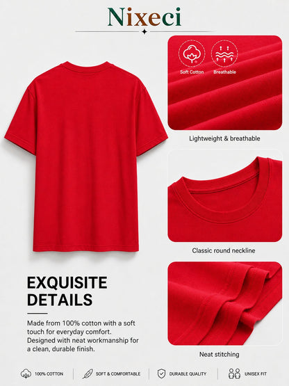 Men's Patriotic T-Shirt - Round Neck Short Sleeve