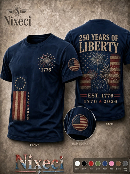 Men's Dark Green Printed Short-Sleeve T-Shirt - product view 37