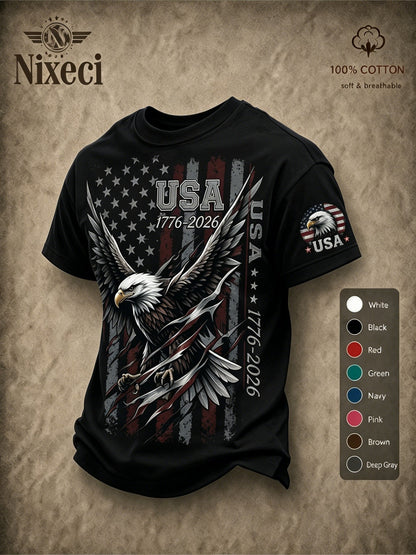 Men's Dark Green Printed Graphic T-Shirt - product view 38