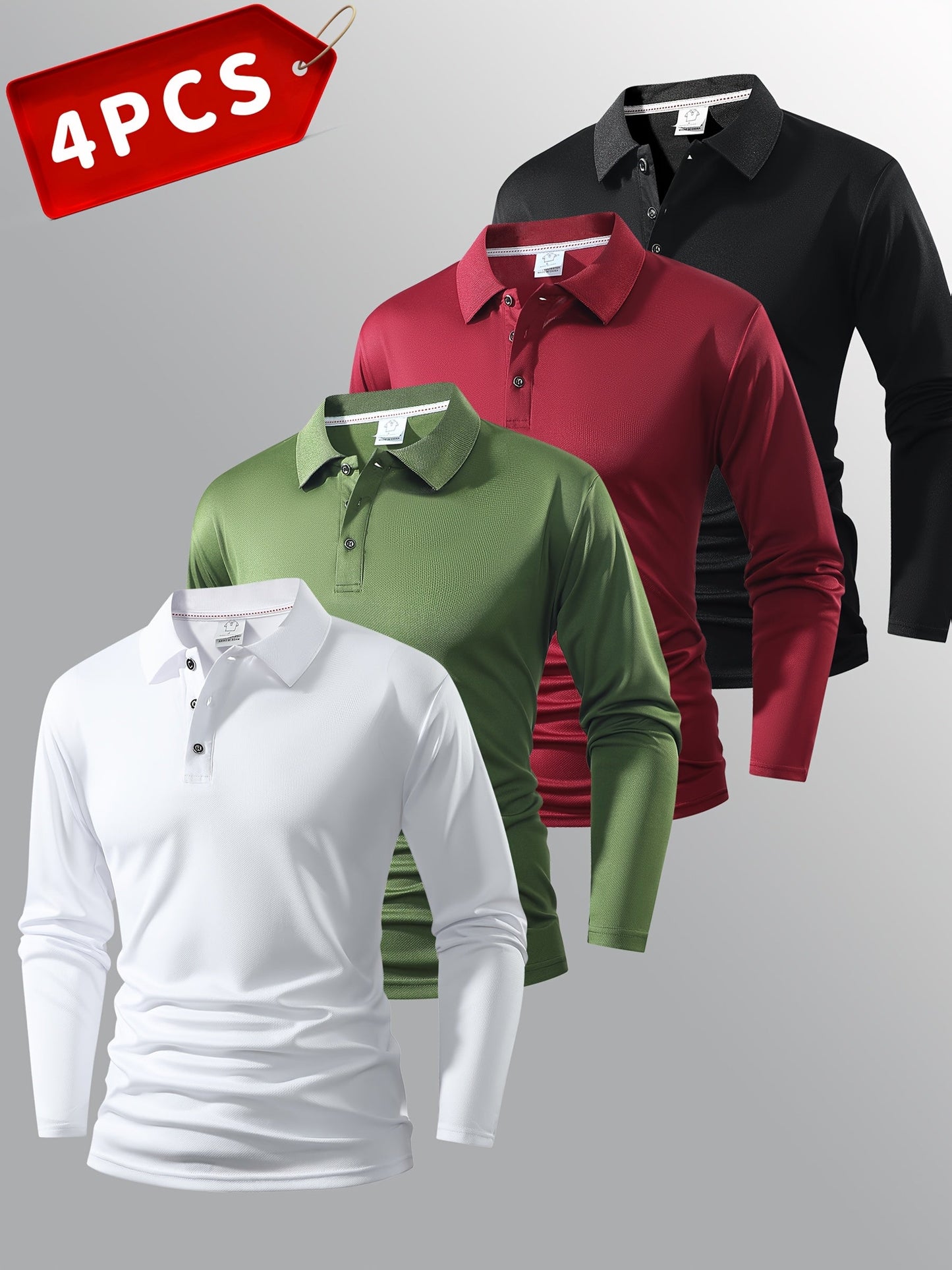 Men's Black/White/Grey/Navy Blue Polyester Shirt - product view 19