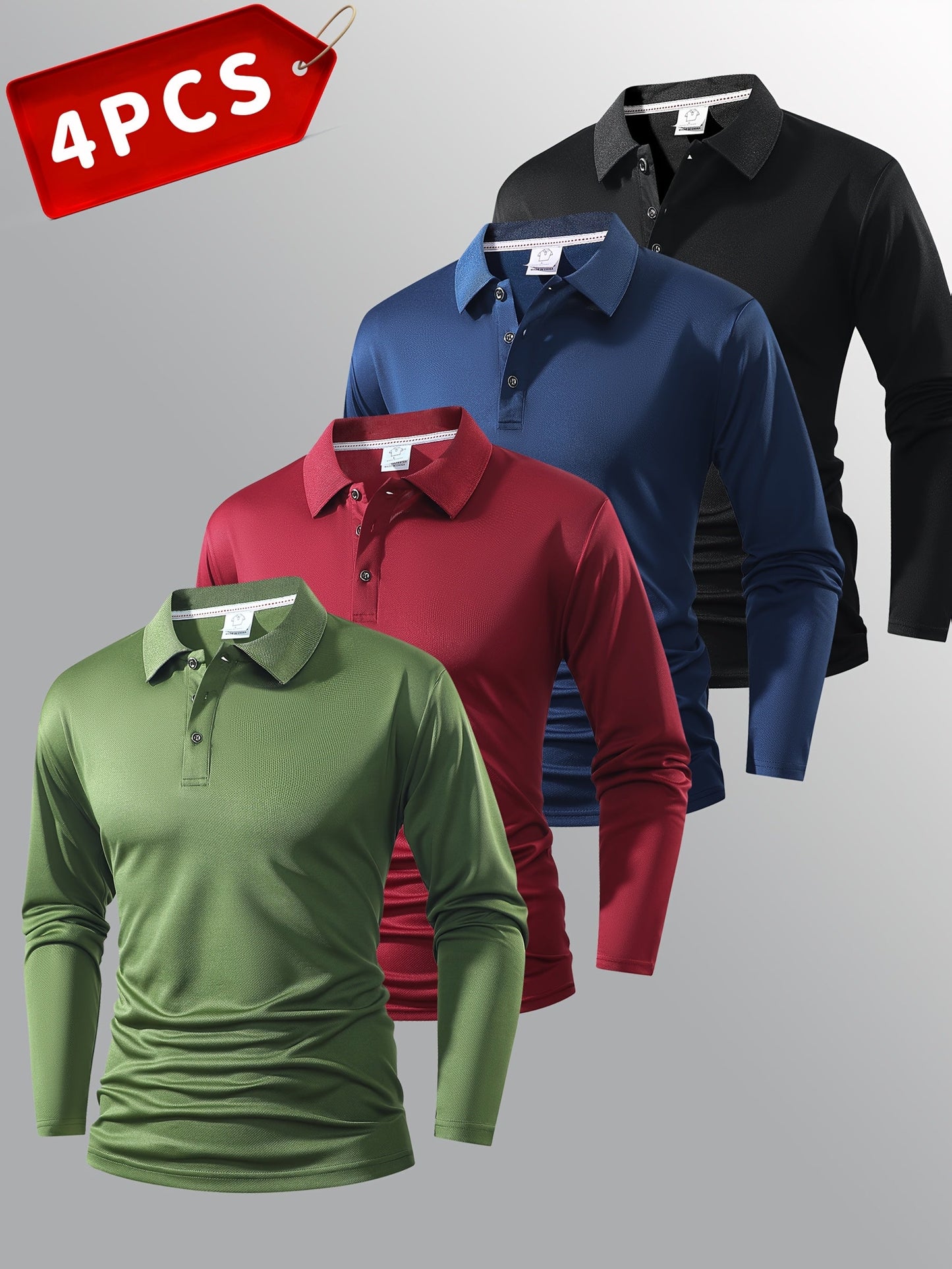 Men's Black/White/Grey/Navy Blue Polyester Shirt - product view 16