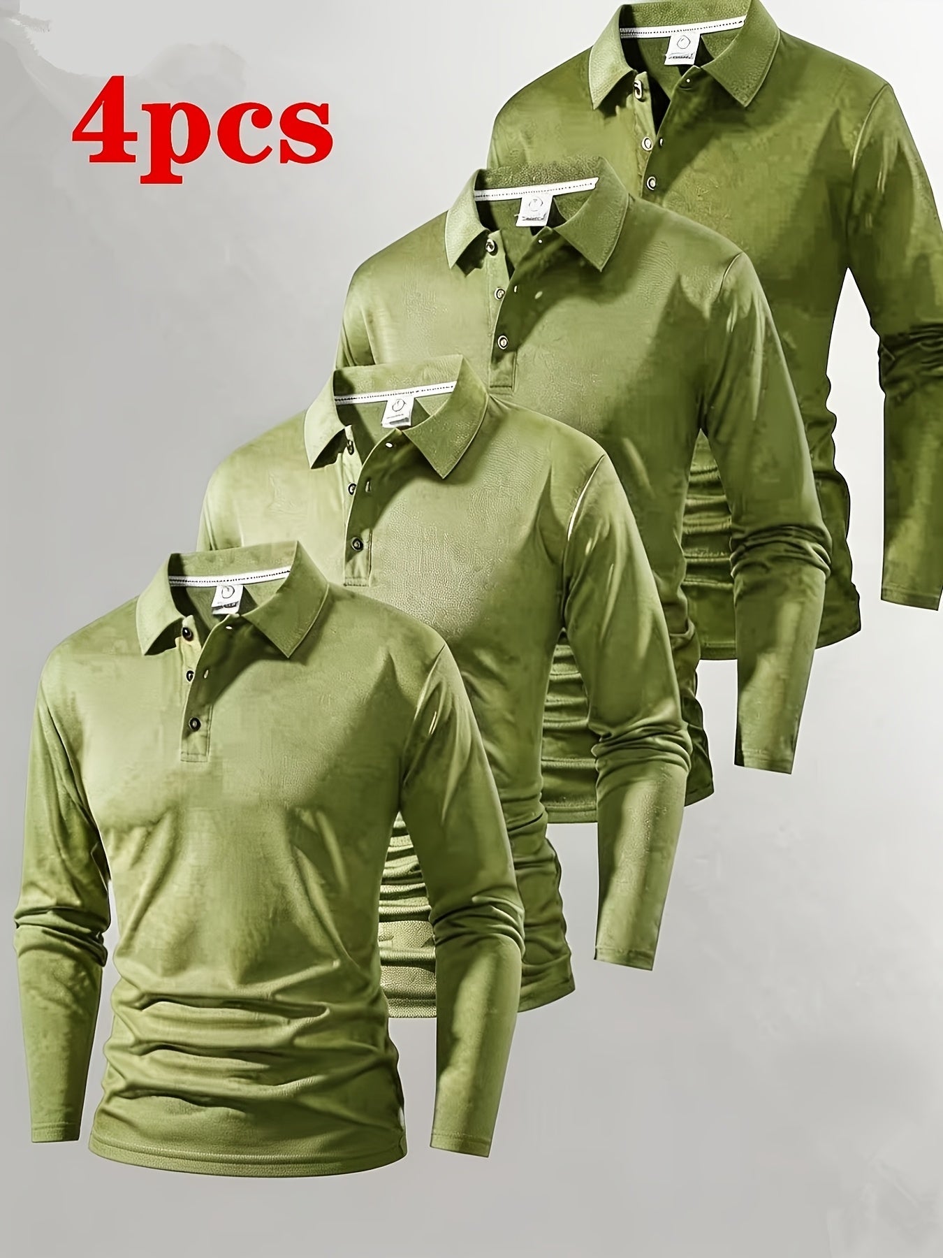 Men's Performance Polo Shirt - Collared Long Sleeve 495205