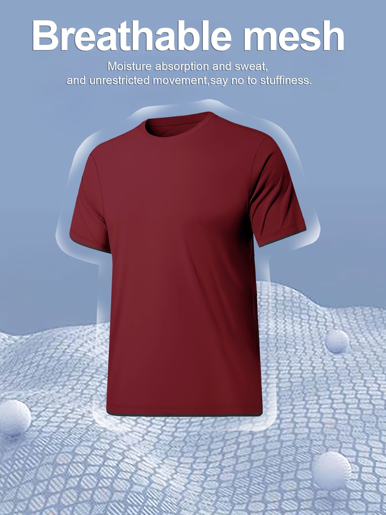 Men's Performance T-Shirt - Crew Neck Short Sleeve 648997