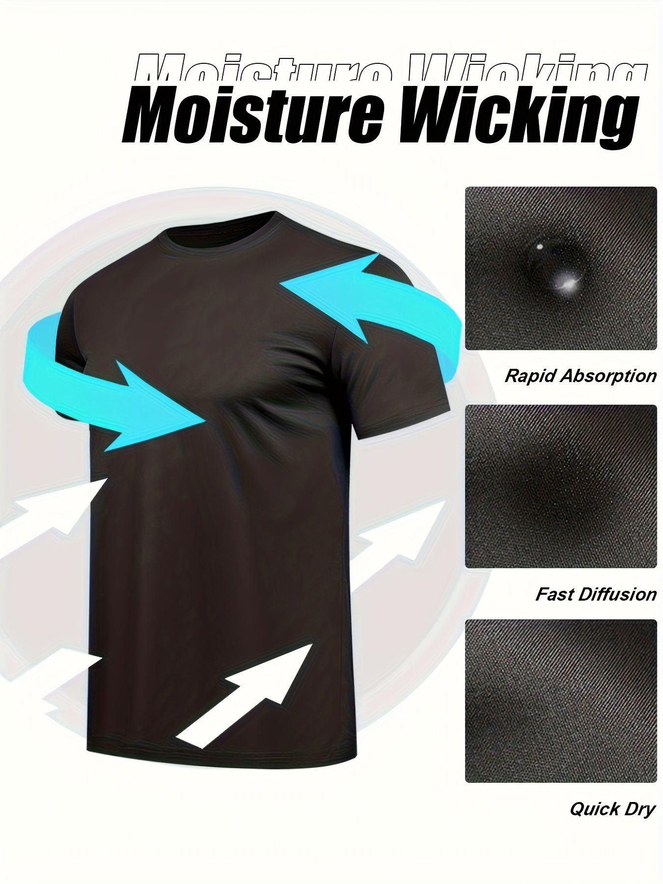 Men's Performance T-Shirt - Crew Neck Short Sleeve Everyday Style
