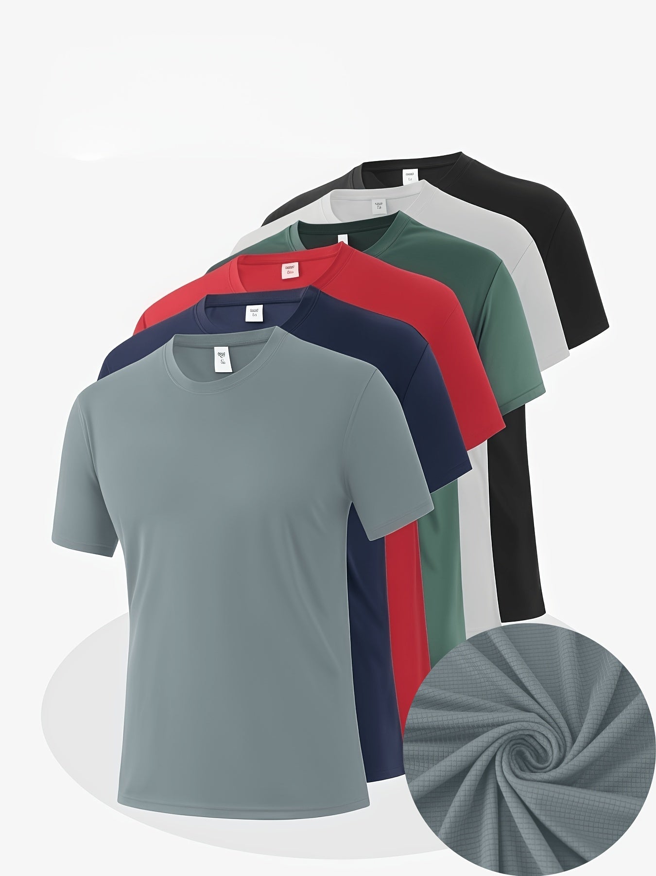 Men's Performance T-Shirt - Crew Neck Short Sleeve Modern Style