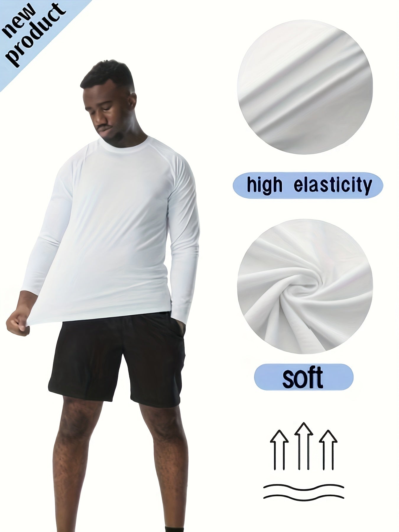 Men's Performance T-Shirt - Crew Neck Short Sleeve Modern Style