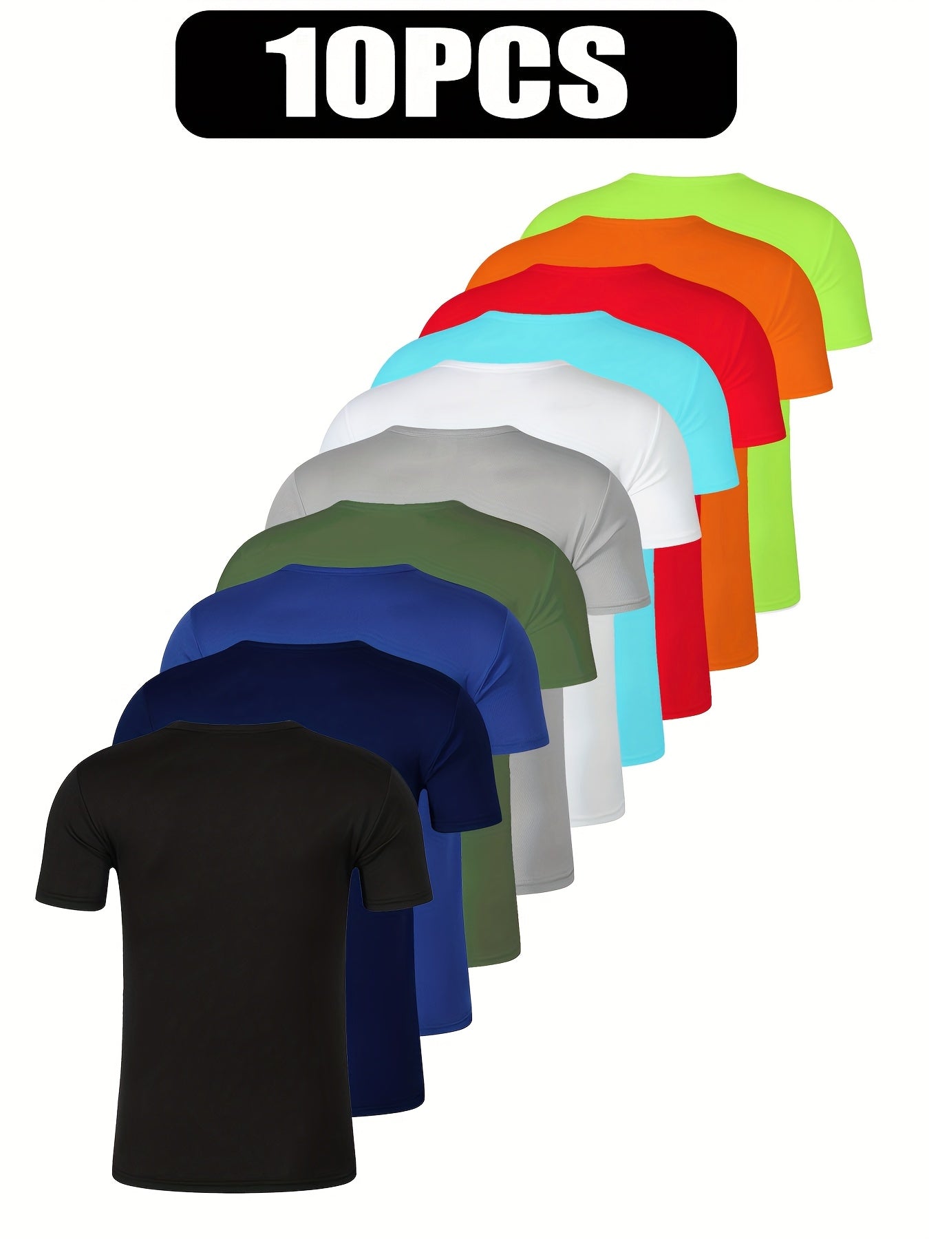 Men's Performance T-Shirt - Crew Neck Short Sleeve Streetwear Style