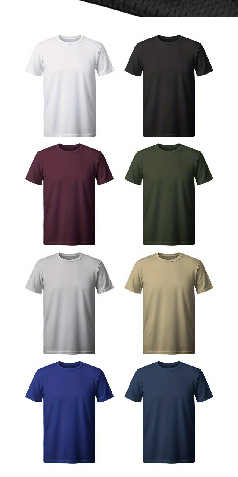 Men's Performance T-Shirt - Crew Neck Short Sleeve Streetwear Style