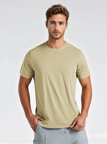 Men's Performance T-Shirt - Crew Neck Short Sleeve Weekend Style 342885
