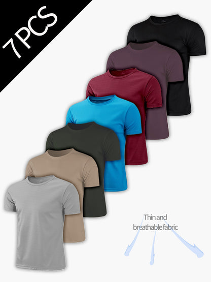 Men's Performance T-Shirt - Crew Neck Short Sleeve Weekend Style 630885