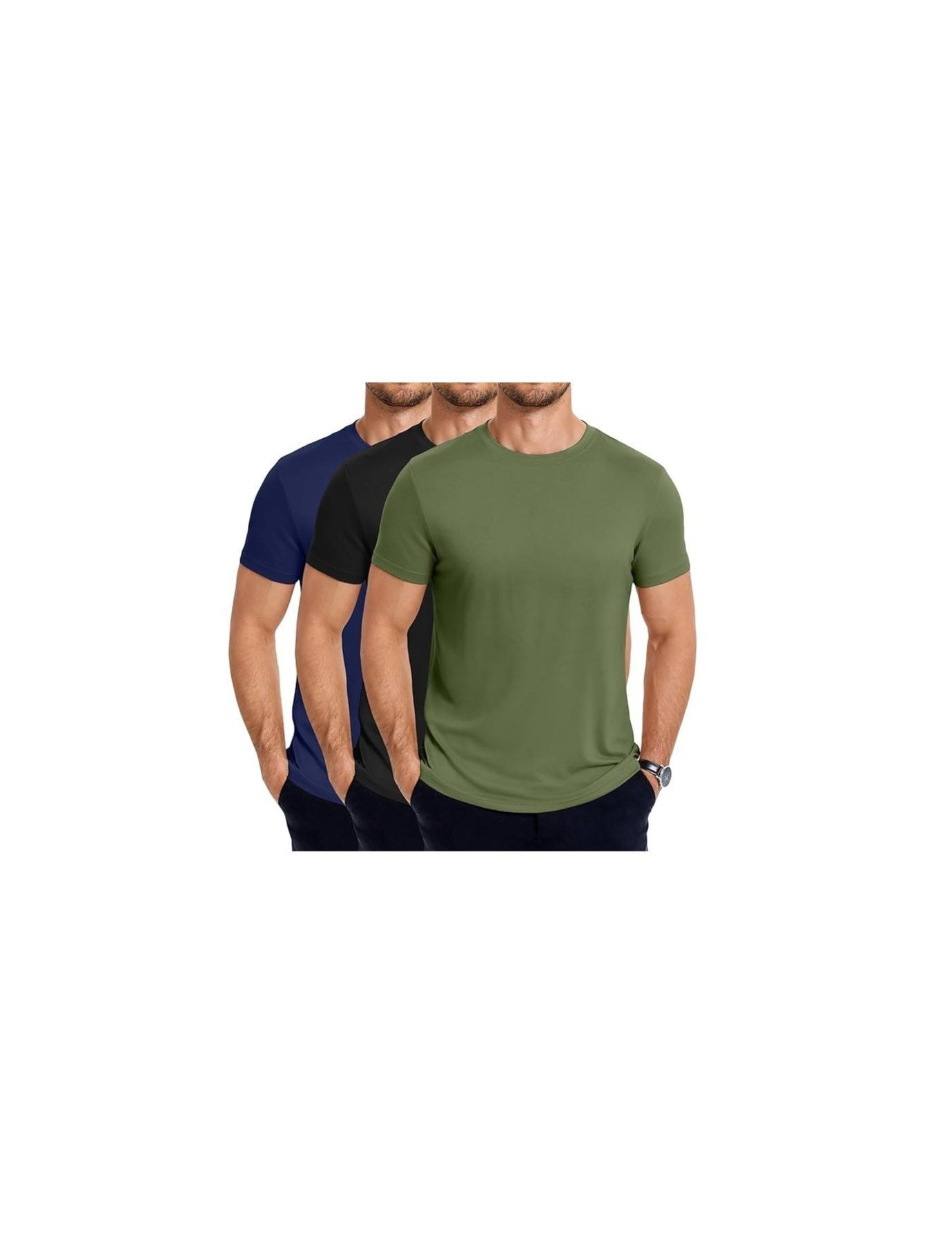 Men's Performance T-Shirt - Crew Neck Short Sleeve Weekend Style 185637