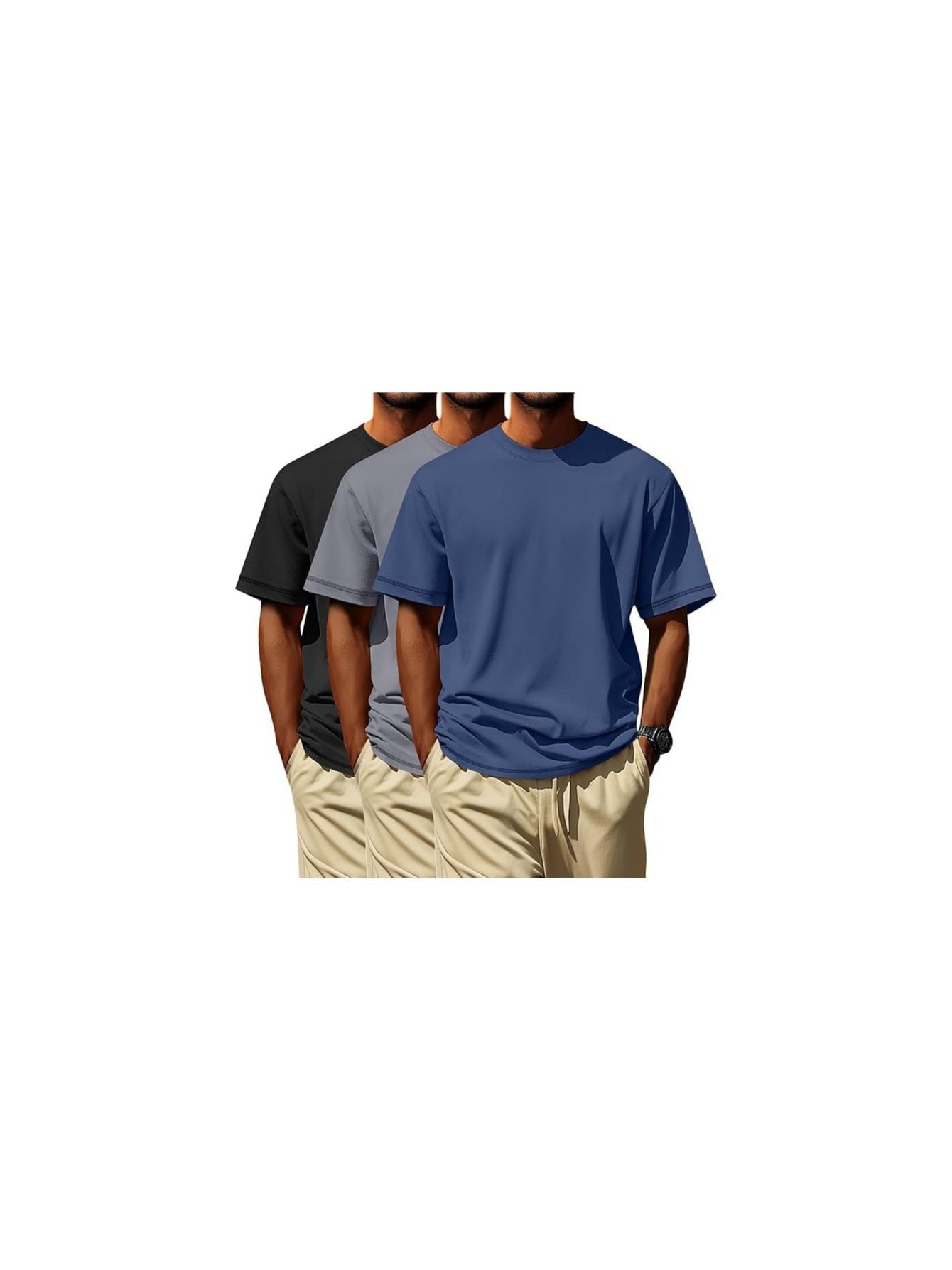 Men's Performance T-Shirt - Crew Neck Short Sleeve Weekend Style 185637