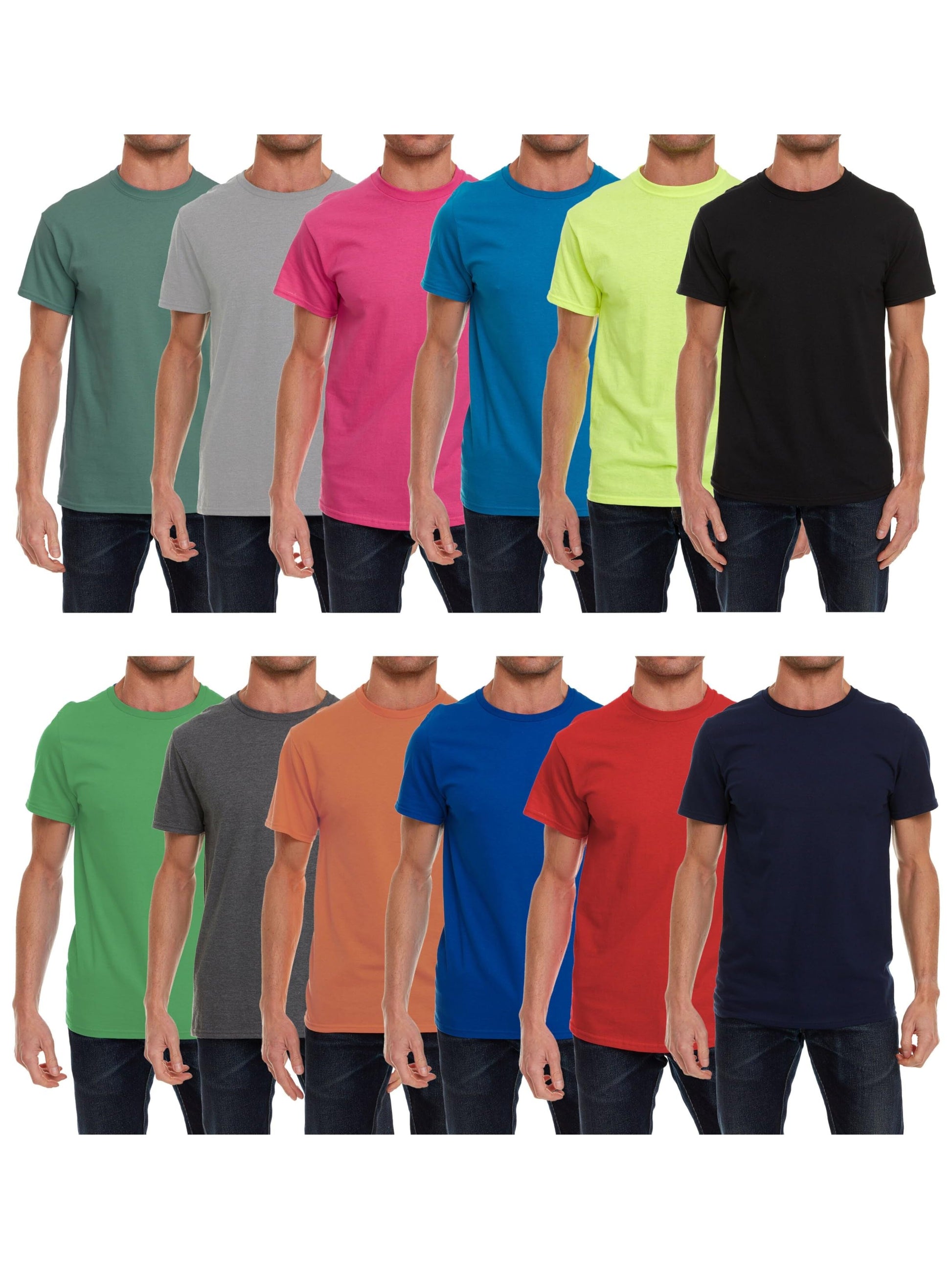 Men's Mixed Color Cotton T-Shirt - product view 1
