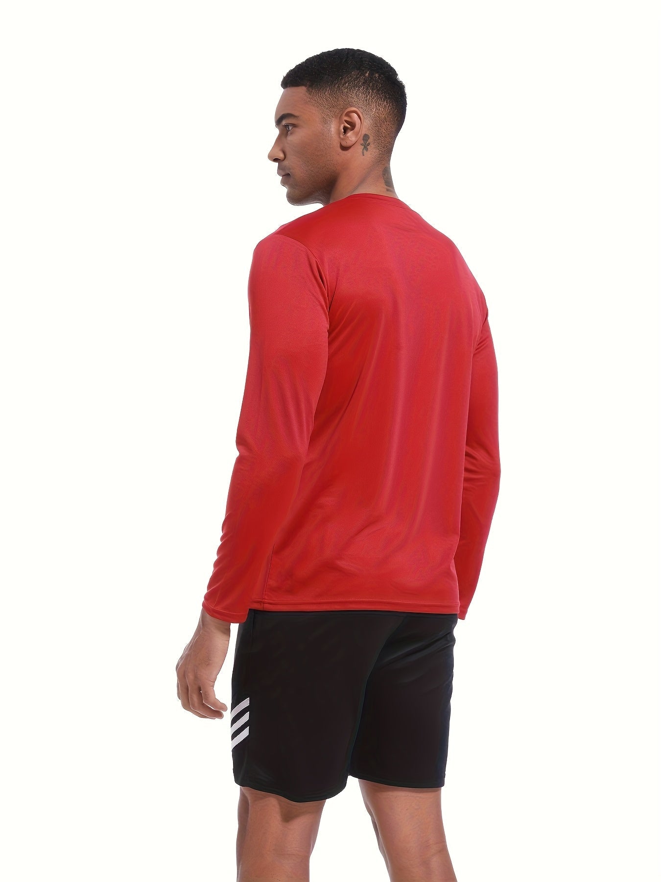 Men's Performance T-Shirt - Round Neck Long Sleeve Modern Style