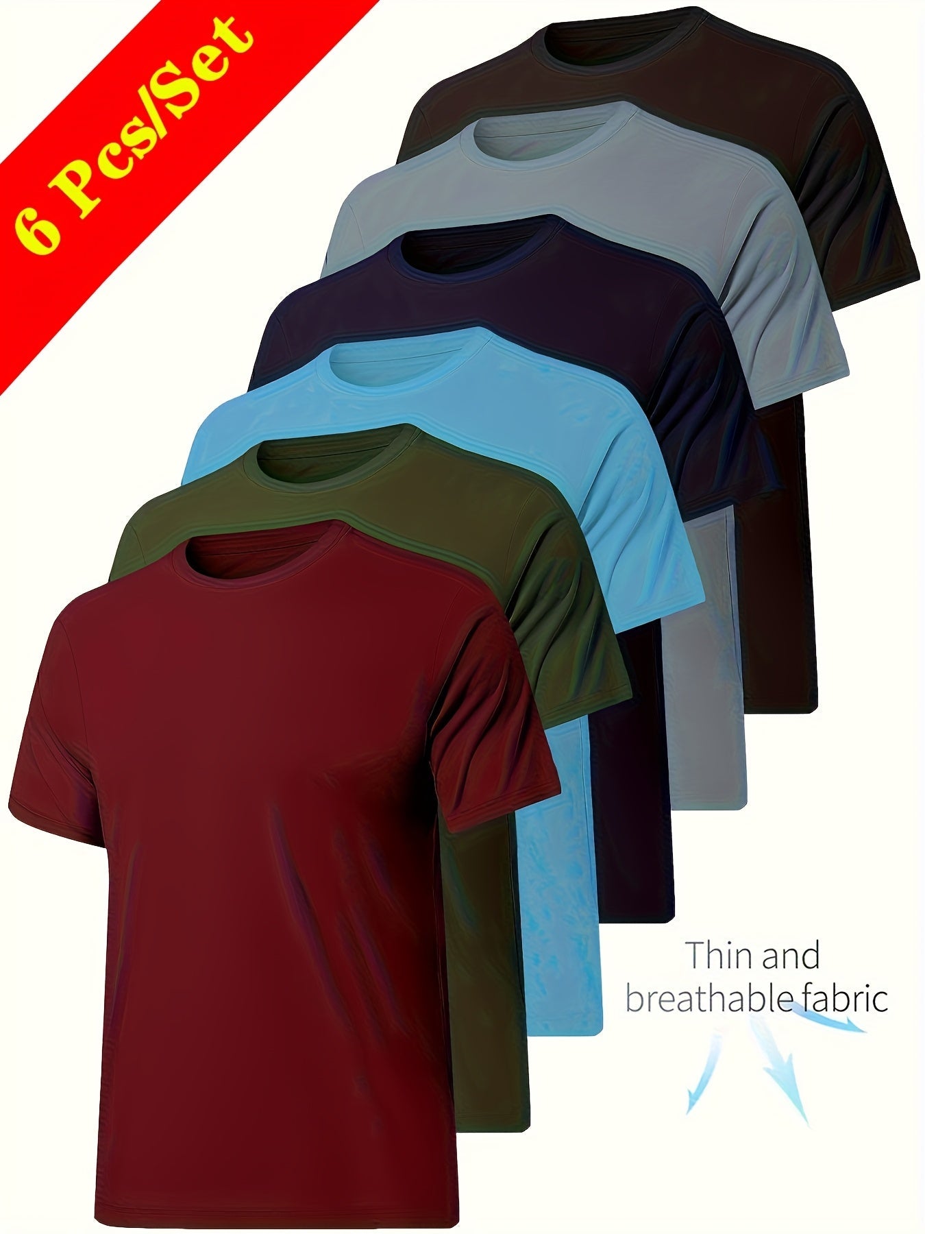 Men's Performance T-Shirt - Round Neck Short Sleeve Everyday Style
