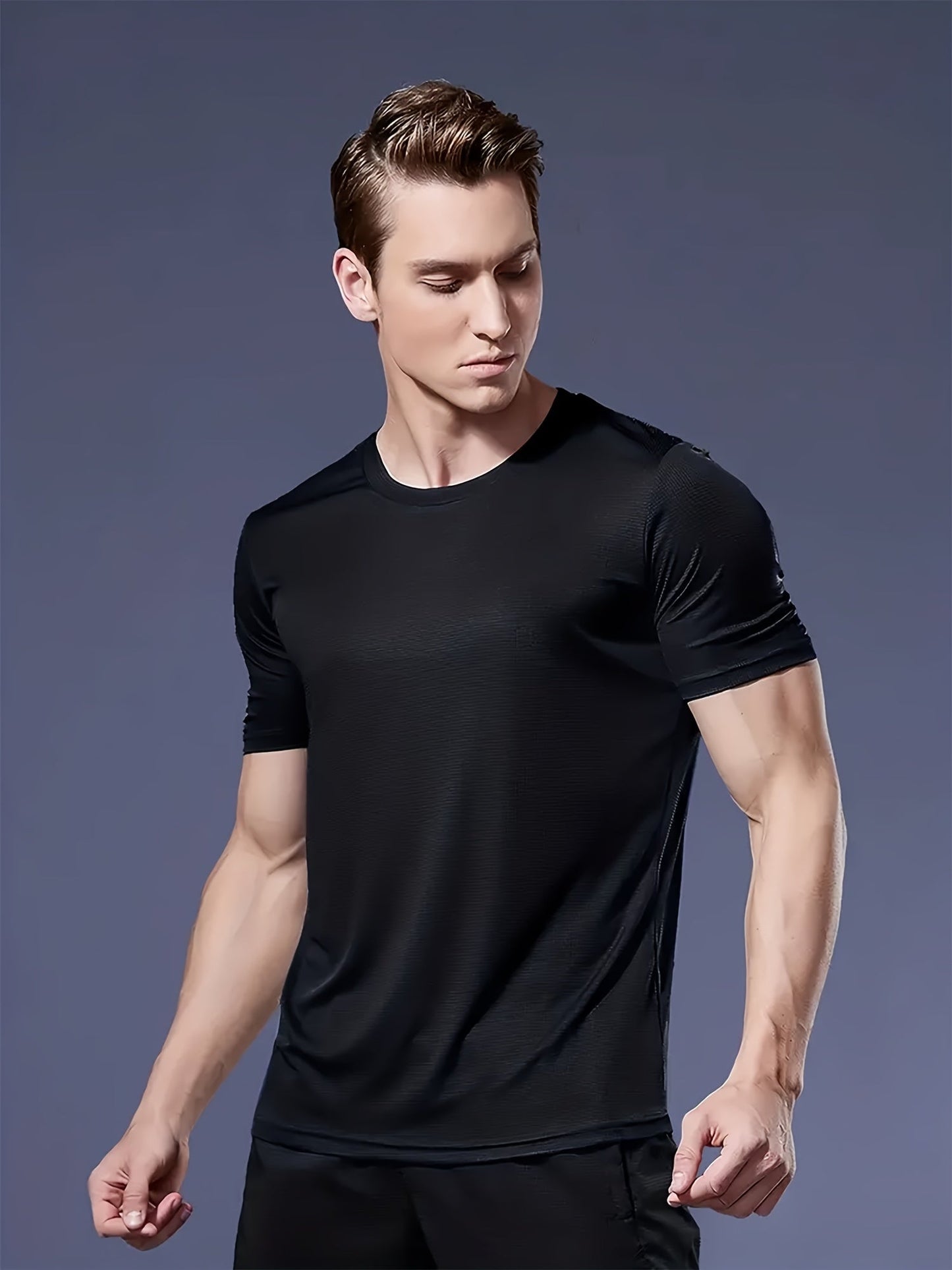 Men's Performance T-Shirt - Round Neck Short Sleeve Everyday Style