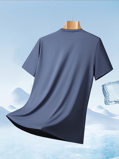 Men's Performance T-Shirt - Round Neck Short Sleeve Modern Style 916901
