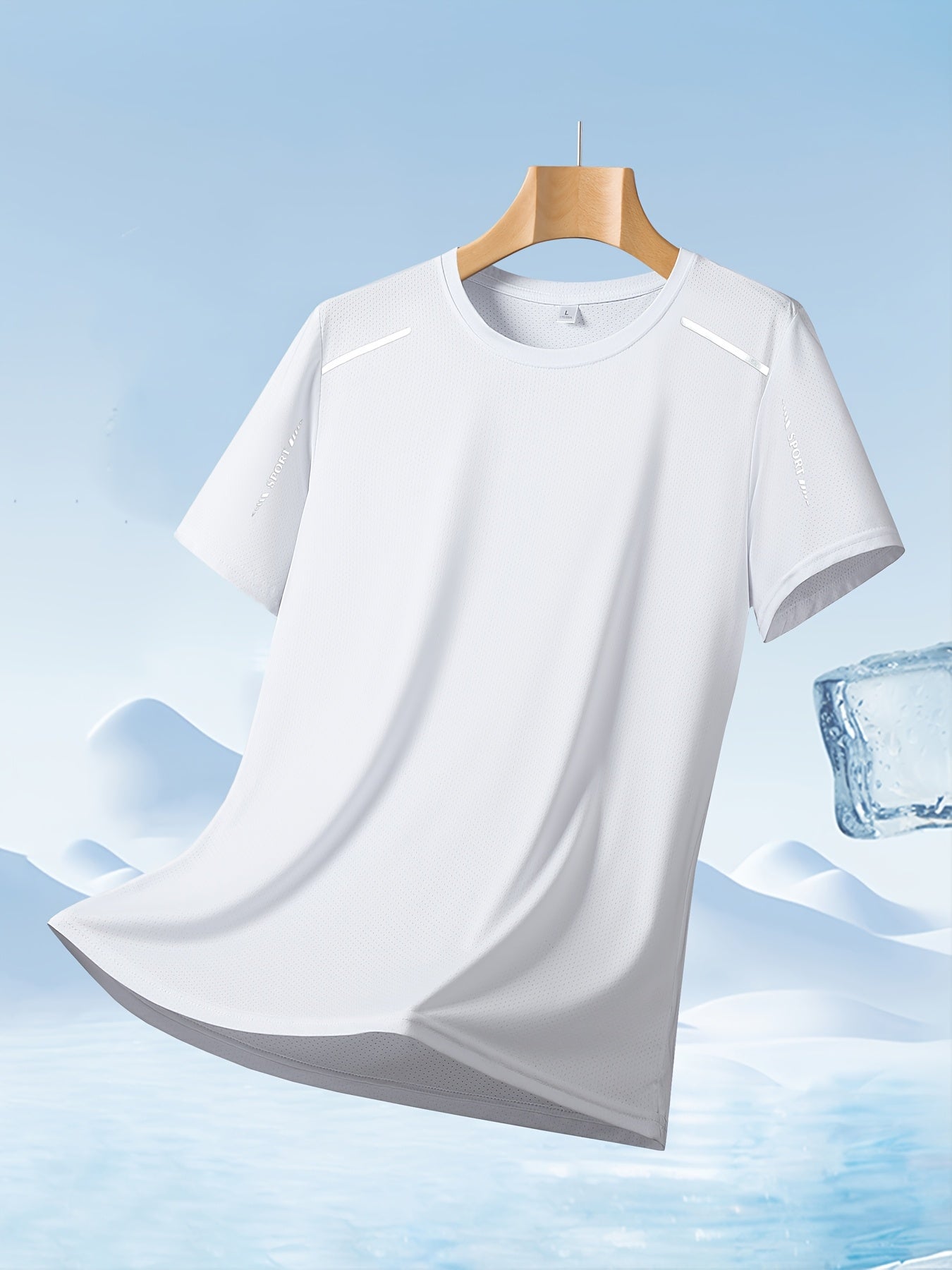 Men's Performance T-Shirt - Round Neck Short Sleeve Modern Style 916901