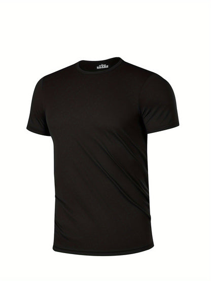 Men's Performance T-Shirt - Round Neck Short Sleeve Modern Style 645541
