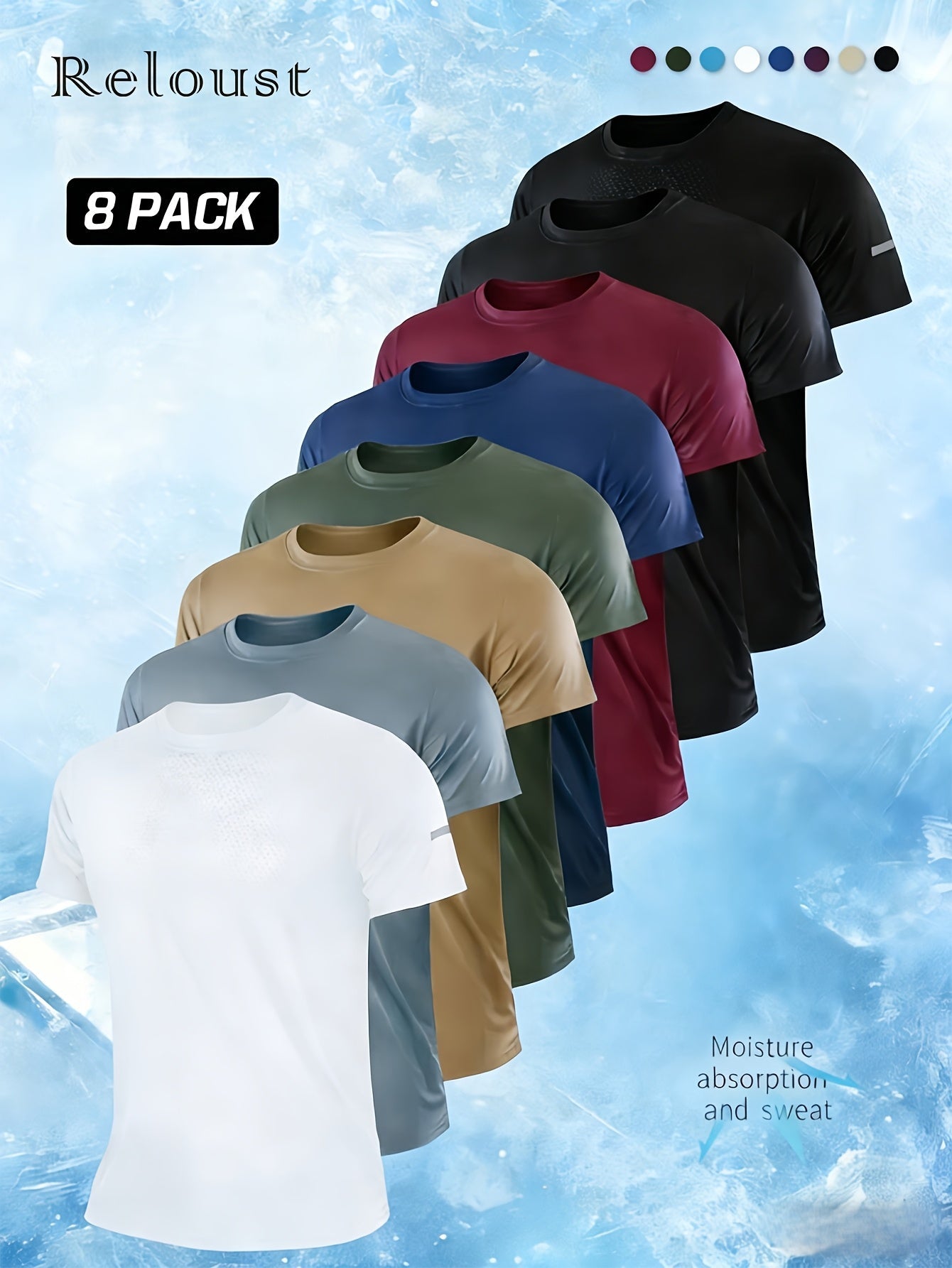 Men's Sports Tee Mesh Short-Sleeve Outfit Set - product view 19