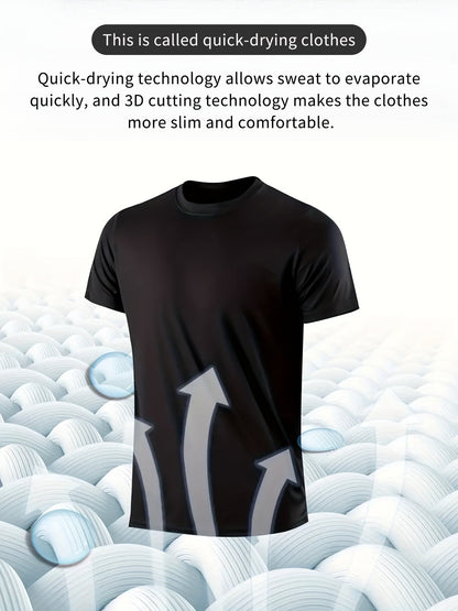 Men's Performance T-Shirt - Round Neck Short Sleeve Weekend Style