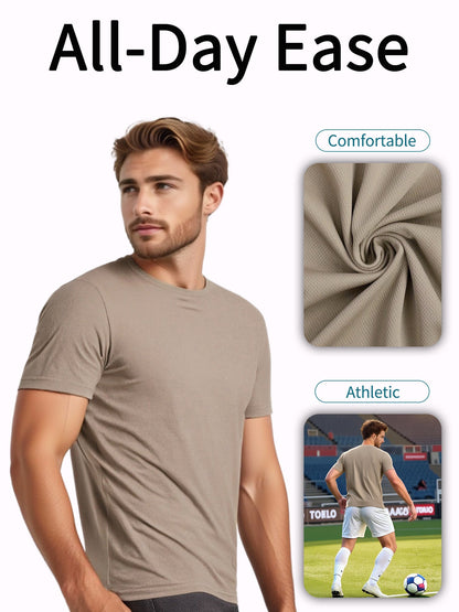 Men's Performance T-Shirt - Round Neck Short Sleeve Weekend Style