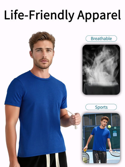 Men's Performance T-Shirt - Round Neck Short Sleeve Weekend Style